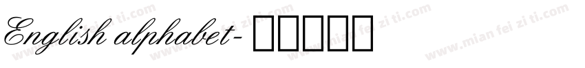 English alphabet字体转换